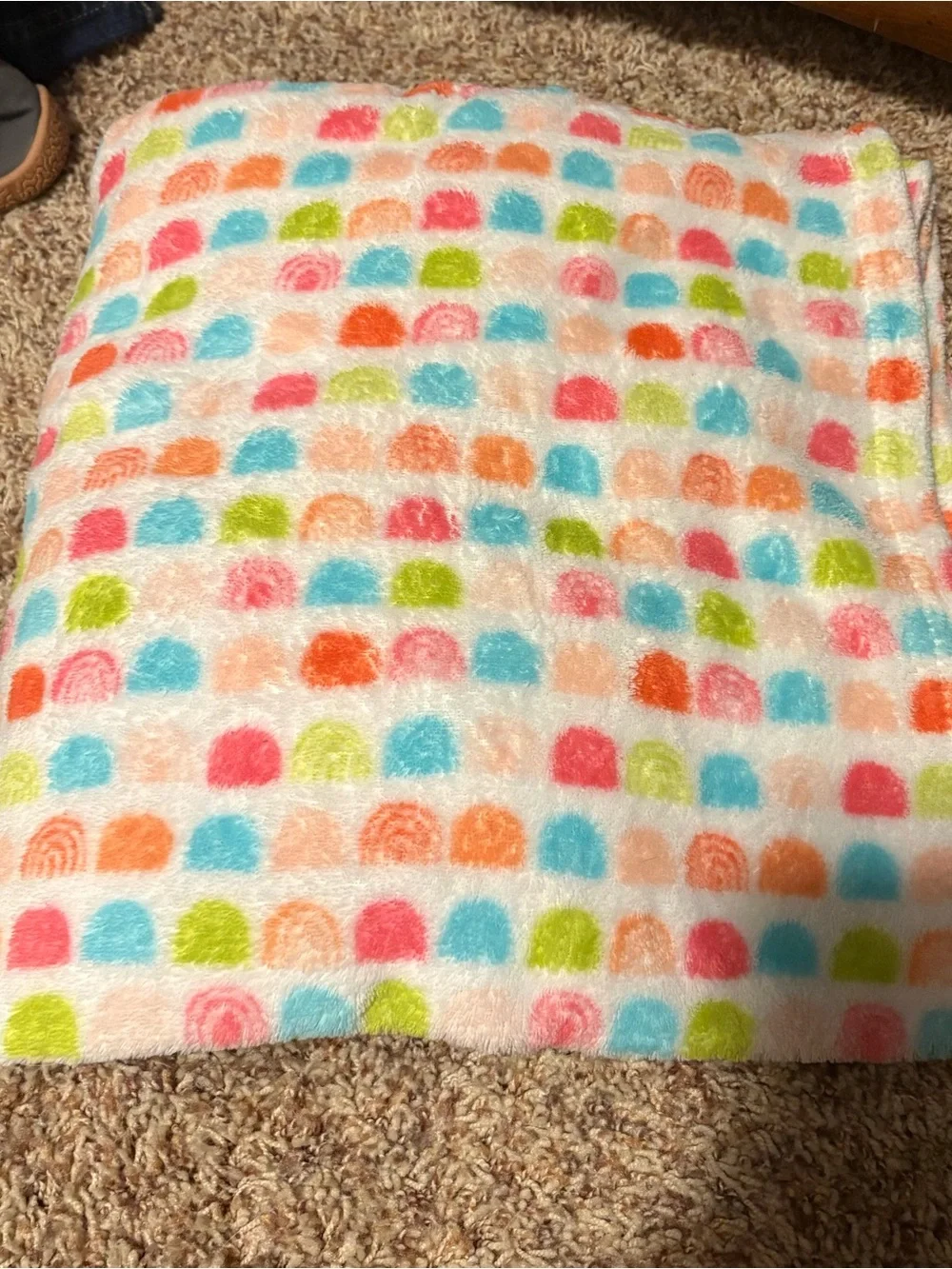 FREE WITH ANY PURCHASE! Plush Multicolor Dot Pattern Throw Blanket from Target